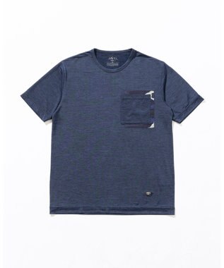 JOSEPH ABBOUD MOUNTAIN 【接触冷感・男女兼用】 クールスキンガードTシャツ ネイビー系