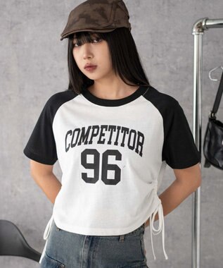 WEGO グラフィックショートサイドリボンドロストT 柄5