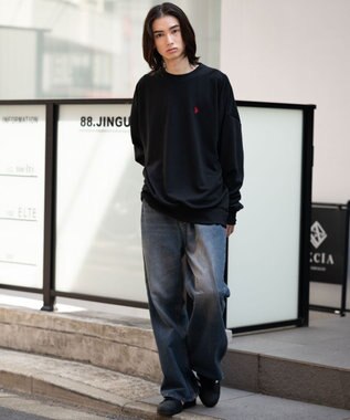 WEGO 【WEB限定/ユニセックス着用ITEM】別注USPOLOワンポイントPO ブラック