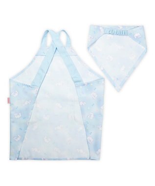 Mother garden マザーガーデン バッククロスエプロン 三角巾付き 100～120cm 《ふわねこ柄》 ふわねこ柄