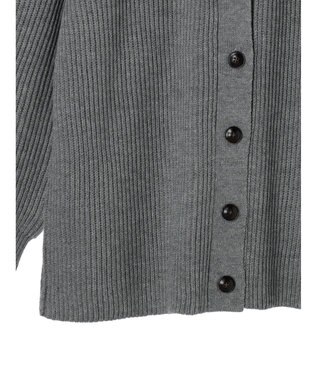 Green Parks 洗える　Ｖネックニットカーディガン Gray Mixture