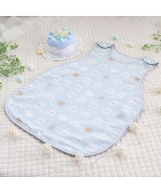 Mother garden しろたん 総柄 スリーパー 四重ガーゼ ベビー おくるみ グレー
