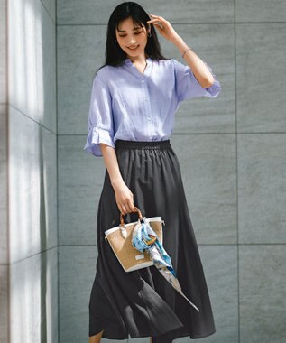 23区 【CLASSY.6月号掲載/Oggi4月号掲載】雑材 バンブー ハンドル ショルダー ホワイトミックス