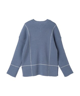 Green Parks ・Ｐｅｔｉｔ　Ｆｌｅｕｒ　Ｖネックラインニットチュニック Blue