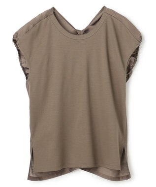 BEIGE， ZEOLITE / バックツイスト コンビトップス Taupe