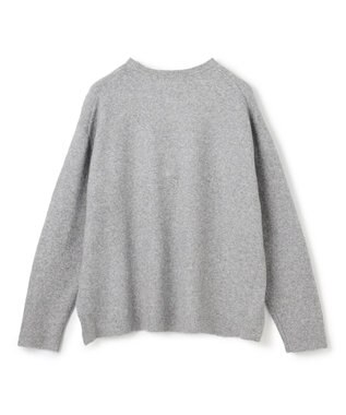 UNFILO ふわふわニット ロゴジャガード グレー×ブラックロゴ