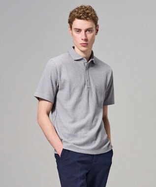 JOSEPH HOMME 【新型】メランジクロスジャージー　ポロシャツ ライトグレー系
