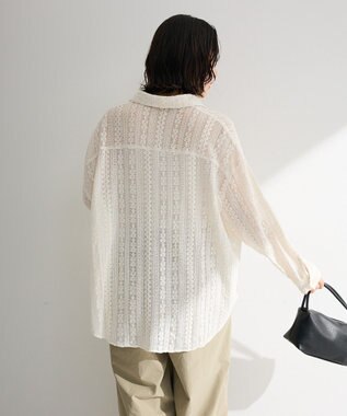 Green Parks 長袖レースシャツ Off White