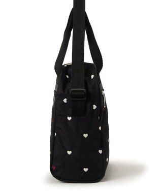 LeSportsac N/S MINI SATCHEL/レッド/ホワイトハートEMB レッド/ホワイトハートEMB