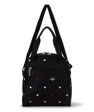 LeSportsac N/S MINI SATCHEL/レッド/ホワイトハートEMB レッド/ホワイトハートEMB