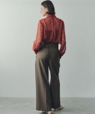 YECCA VECCA 【UVカット/接触冷感/洗える】ベルト付きイージーケアワイドパンツ Dark Beige