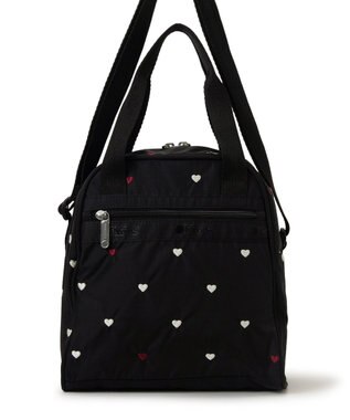 LeSportsac N/S MINI SATCHEL/レッド/ホワイトハートEMB レッド/ホワイトハートEMB