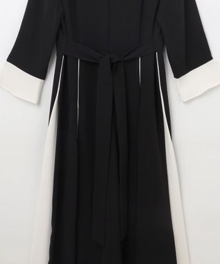 GRACE CONTINENTAL バイカラーラインドレス ブラック