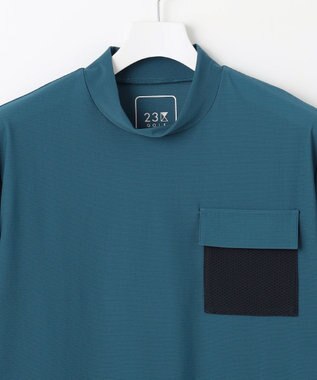 23区GOLF 【MEN】AIR TOOLライト モックネック ダルブルー系