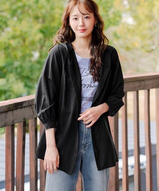 Tiaclasse 【洗える】フード付きフレアチュニック