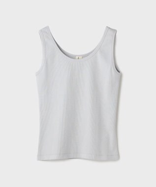 GRACE CONTINENTAL テレコノースリーブトップ グレー