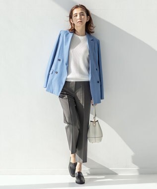 ICB 【人気のため新色追加・洗える】 LooseWeave ジャケット スマルトブルー系