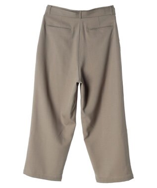 CRAFT STANDARD BOUTIQUE ポリエステルツイルベルテッドパンツ Gray Beige