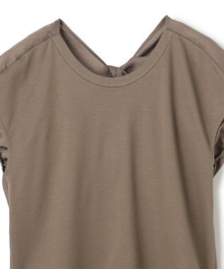 BEIGE， ZEOLITE / バックツイスト コンビトップス Taupe
