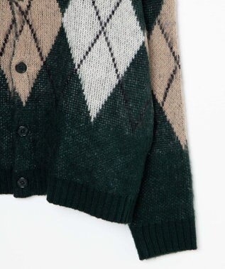 WEGO モヘアライク総柄BIGカーディガン 柄1