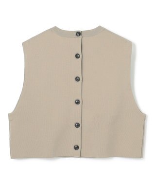 UNFILO フォルムニット クロップドベスト カーキ