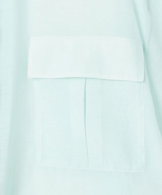 UNFILO シアー サファリシャツ ミントブルー