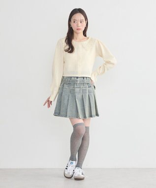 earth music&ecology レース襟カーディガン Ivory