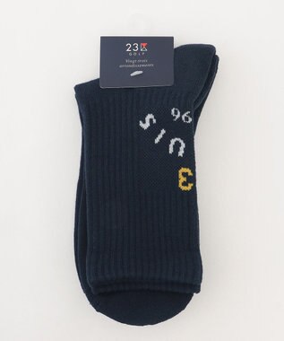 23区GOLF 【MEN】バックロゴ ハーフソックス ネイビー系