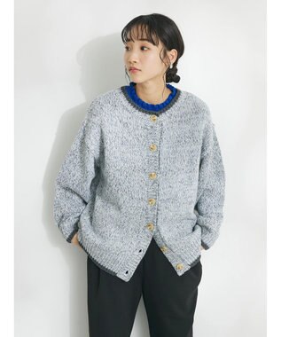 CRAFT STANDARD BOUTIQUE エリシャーリングニットプルオーバー Blue