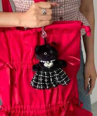 WEGO ゴージャスキャットぬいぐるみキーホルダー ブラックその他