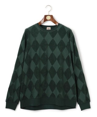 J.PRESS MEN 【KING SIZE】アーガイルワントーンリンクス ロングスリーブ Tシャツ