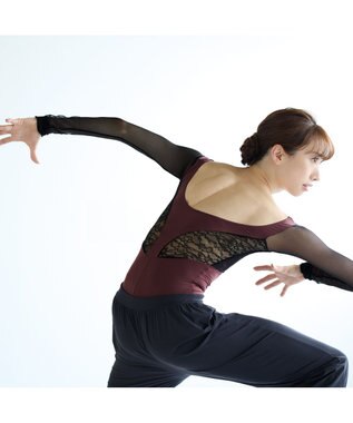 Chacott ◎【AKANE TAKADA】ロングスリーブレオタード テラコッタ