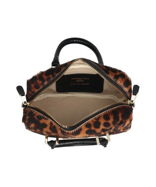 INTER-CHAUSSURES 【CHRISTIAN VILLA】レオパード柄スモールサイズハンドバッグ マルチハラコ