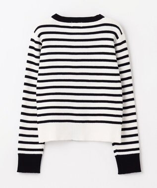 組曲 KIDS 【110-140cm】ボーダー カーディガン ブラック系1