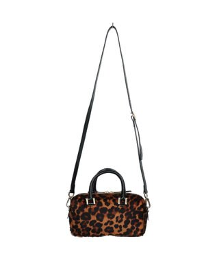 INTER-CHAUSSURES 【CHRISTIAN VILLA】レオパード柄スモールサイズハンドバッグ マルチハラコ
