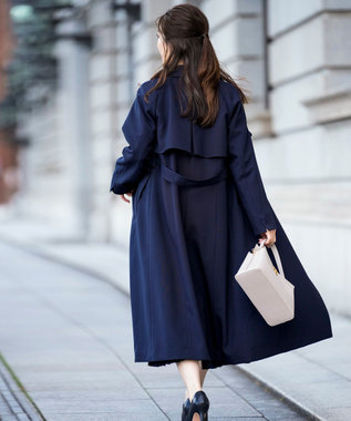 ANY SIS エレガントロング トレンチ コート ネイビー