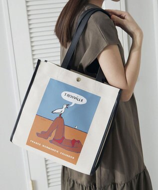 TOPKAPI 【Breath TOPKAPI】サヴィニャック × Breath TOPKAPI アート プリント オーガニックキャンバス トート バッグ