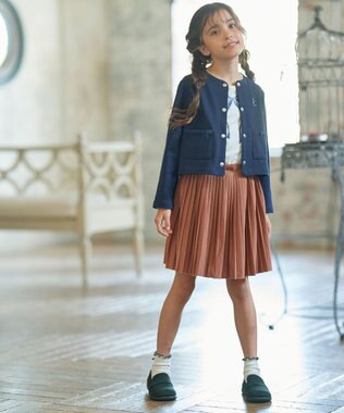 組曲 KIDS 【110-140cm】リボンアート Tシャツ サックスブルー系