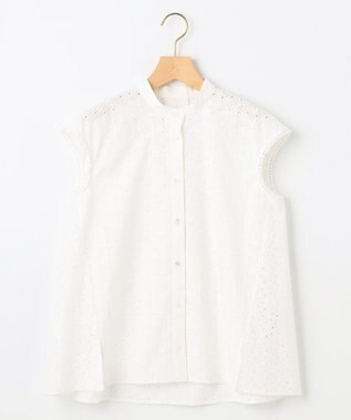 組曲 L エンブロイダリーレースノースリーブ ブラウス アイボリー系