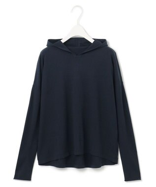 ICB L 【洗える】 ヴィスコースワイド デザインニットプルオーバー ネイビー系