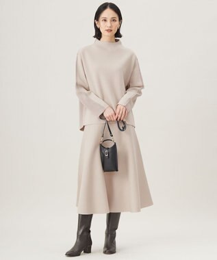 自由区 【セットアップ対応・洗える】ウールミラノニット スカート ベージュ