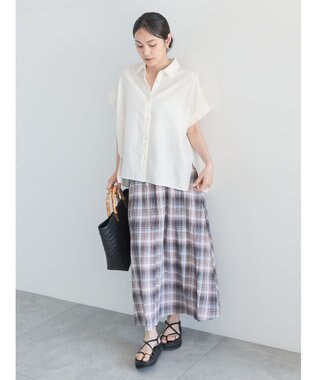 Te chichi ライトタンブラー半袖シャツ オフホワイト