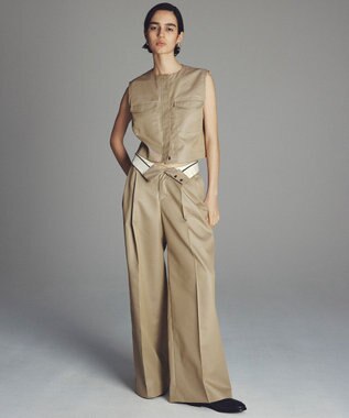 uncrave チノギャバジン ジレブラウス ベージュ