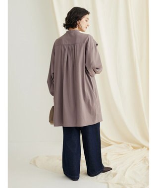 CRAFT STANDARD BOUTIQUE レーヨンデシンフリルチュニック Mocha