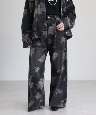 Green Parks ・SUGAR SPOON フラワーptデニムパンツ