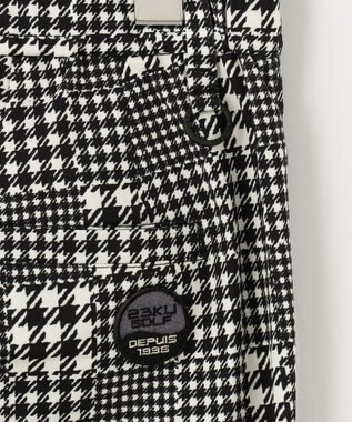 23区GOLF フレンチシックなスタイリングに！【WOMEN】チェック柄 テーパードパンツ ブラック系3