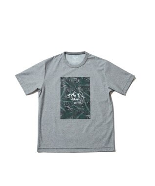 JOSEPH ABBOUD MOUNTAIN 【UNISEX】スラブリーフプリント Tシャツ ライトグレー系