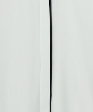 ICB 【新色追加・接触冷感・UVケア・速乾・洗える】BackSatinAmunzen 5分袖バンドカラーブラウス アイスグレー系［WEB限定］