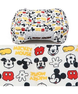 PET PARADISE ディズニー ミッキーマウス アイコン柄 四角  クール カドラーベッド（57×45cm） 水色