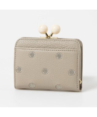 UNBILLION ペルケ perche / アクリル玉ドット刺繍・ジャバラカードウォレット グレードット